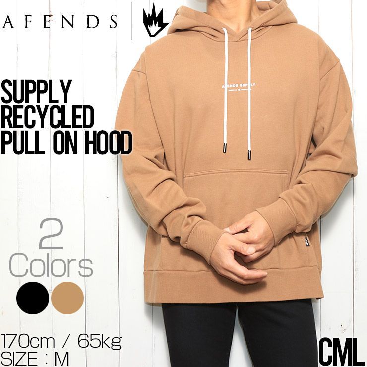 【送料無料】 AFENDS アフェンズ SUPPLY RECYCLED PULL ON HOOD プルオーバーパーカー フーディ M214515