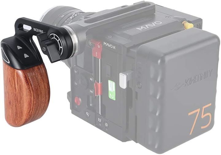 カメラ NICEYRIG ARRIロゼット付きのサイドハンドル 木製ハンド