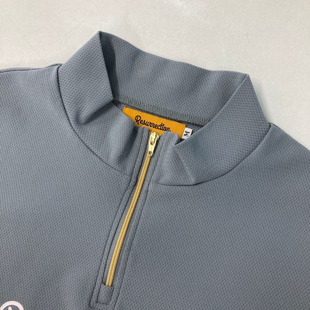 品質保証で、高速配送! サイズ M RESURRECTION レザレクション 2025年モデル ハーフジップ 半袖Tシャツ グレー系 240101526999 ゴルフウェア レディース ストスト 5☆大好評!