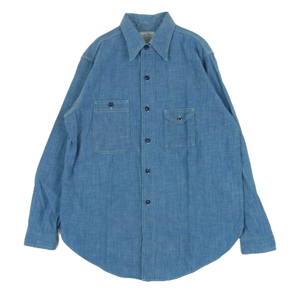 ANATOMICA アナトミカ 19SS 530-541-18 BIG YANK WORK SHIRT ビッグヤンク 長袖 ワーク 1935 シャンブレー シャツ インディゴブルー系 15