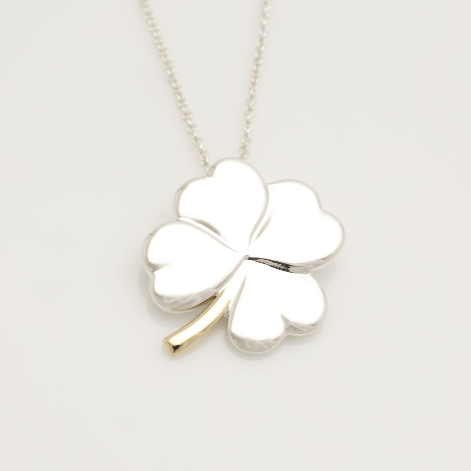 美品】ティファニー TIFFANY&Co. クローバー ネックレス AG925 AU750