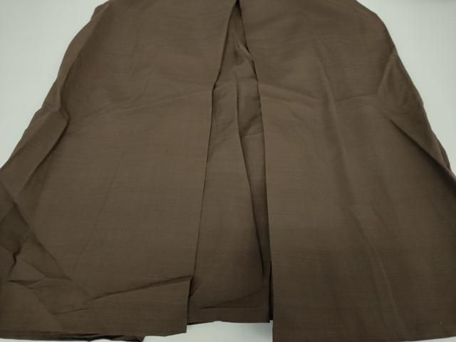 平和屋着物 男性 馬乗袴 紬地 濃紅消鼠色 正絹 ps