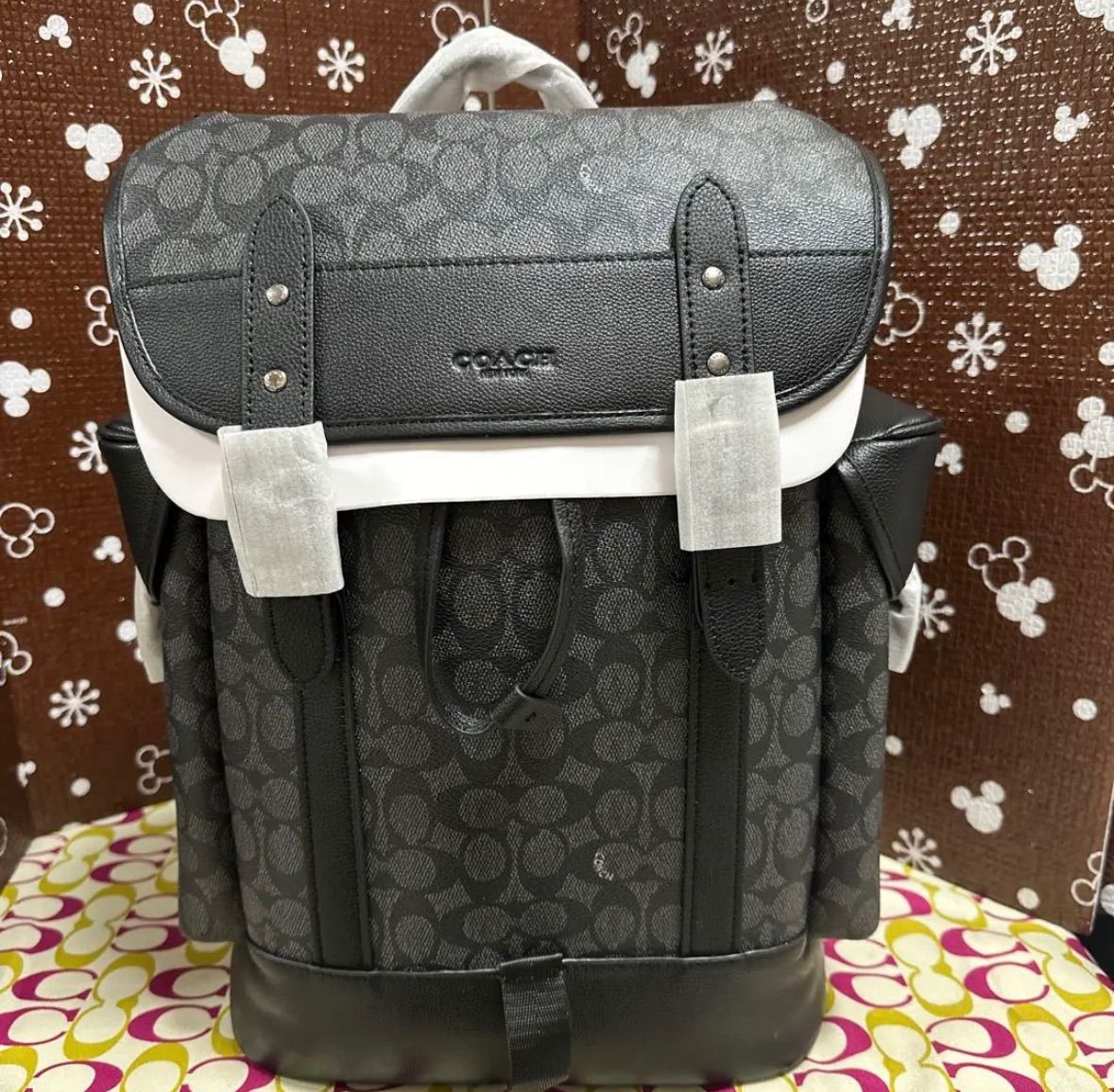 新品☆COACH ヒッチ バックパック シグネチャー キャンバスC7673