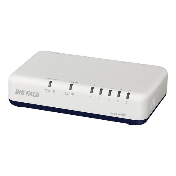 【新品･最短当日出荷】BUFFALO  バッファロー LSW6-GT-5ポート ギガスイッチングハブ LSW6GT5EPWH (2473805)