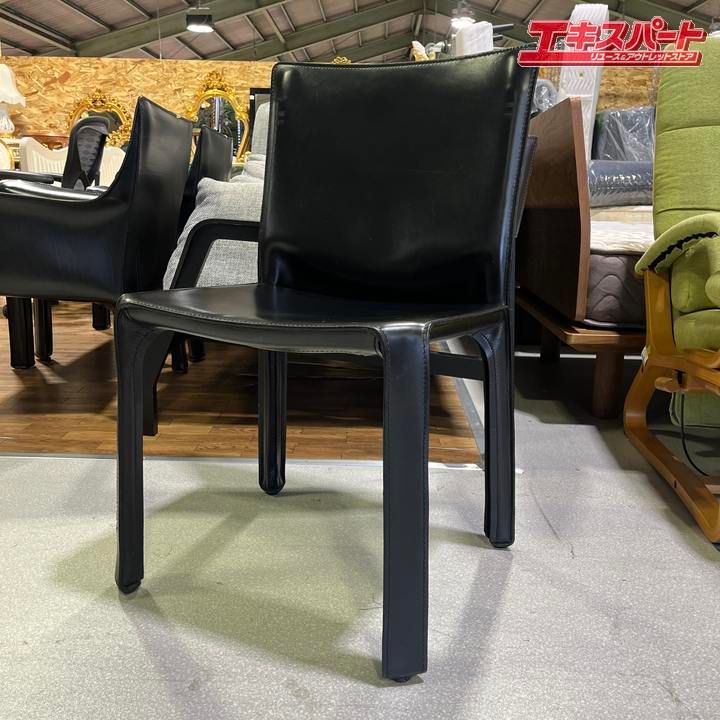 Cassina/カッシーナ 412 CAB キャブ アームレスチェア ブラック
