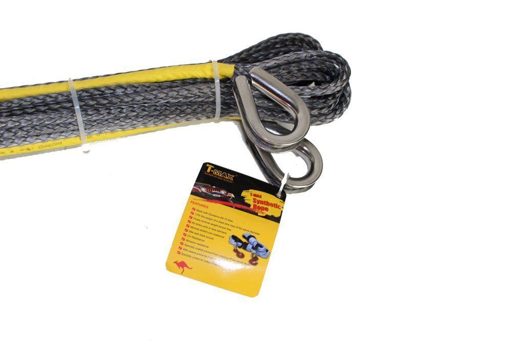 ウインチ用 シンセティックロープ グレー 7.5mm x 15m 耐荷重4