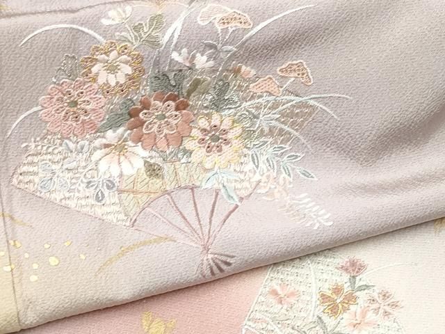 ♦︎きもの結♦︎中国三大刺繍　スワトウ刺繍　総刺繍　訪問着　更紗　暈し染　正絹♦︎o ♦︎きもの結♦︎中国三大刺繍 スワトウ刺繍 総刺繍 訪問着 更紗