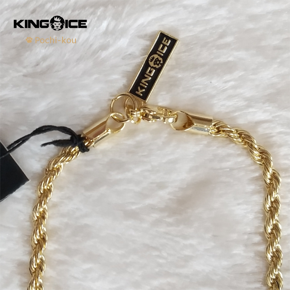 King ice ROPE CHAIN 4ミリ 18インチ ネックレス 金色 - メルカリShops