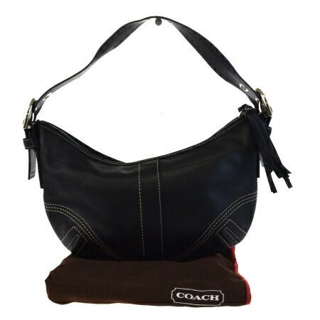 【超美品】COACH ブラック レザー ショルダーバッグ 人気 商品 通販ファッション - 【中古】 超美品 コーチ COACH