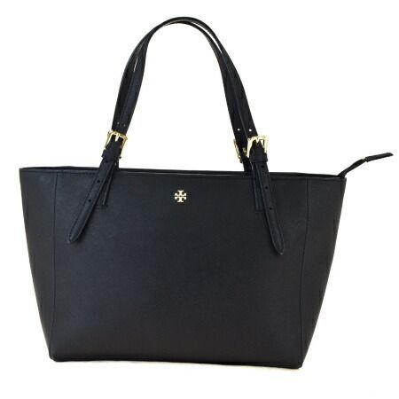 【中古】 超美品 トリーバーチ TORY BURCH トートバッグ ショルダー ブラック レザー 保存袋付き 05BK523