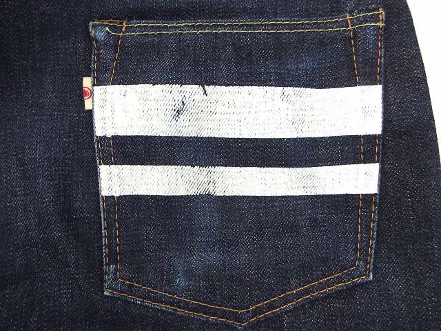【希少】桃太郎ジーンズ スリムフィット デニムパンツ 出陣 31 桃太郎ジーンズ MOMOTARO JEANS 0805SP 出陣レーベル デニム