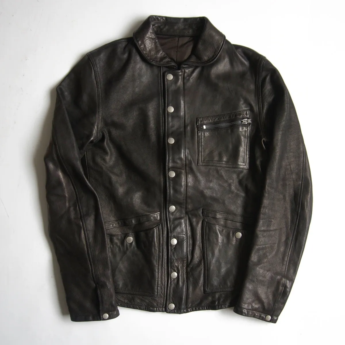 STRUM ラムレザー テーラードジャケット 1 S 黒 レザーライダース STRUM | ストラム公式サイト – STRUM OFFICIAL