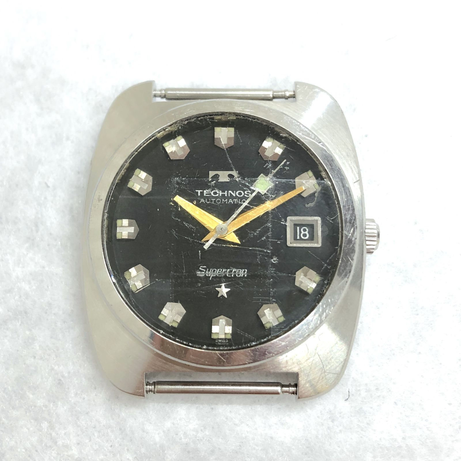 送料無料 TECHNOS テクノス スーパークロン 自動巻き 腕時計 メンズ