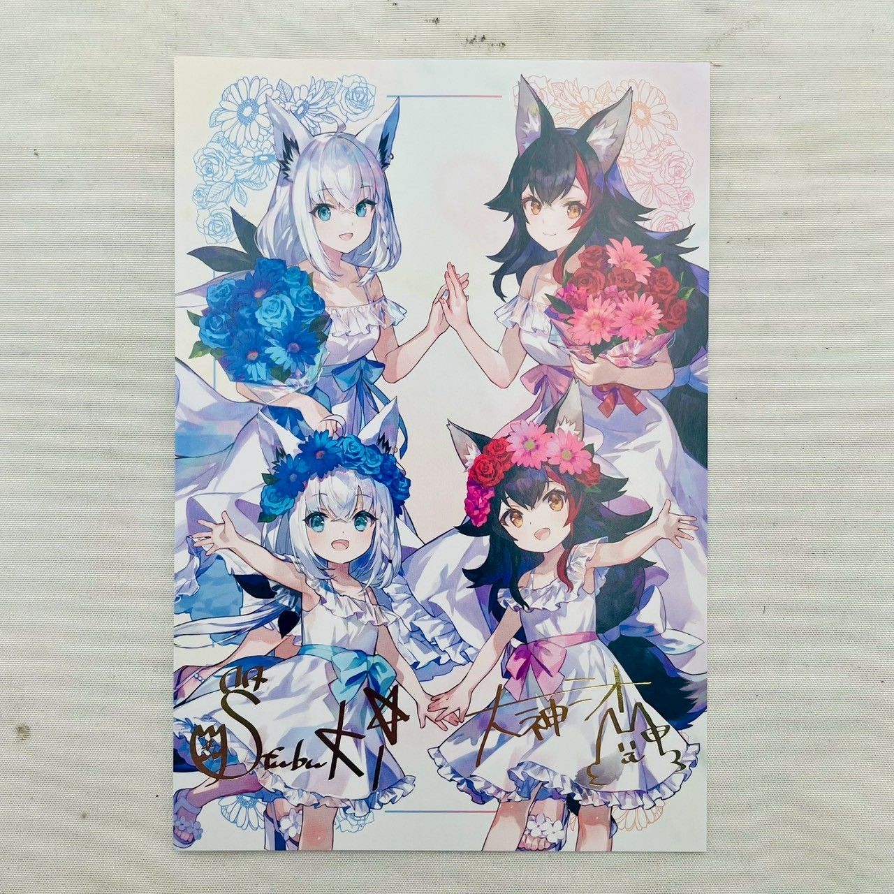白上フブキ　大神ミオ　アクリルスタンド 2点セット ホロライブ 大神ミオ 白上フブキタロットカード アクリル