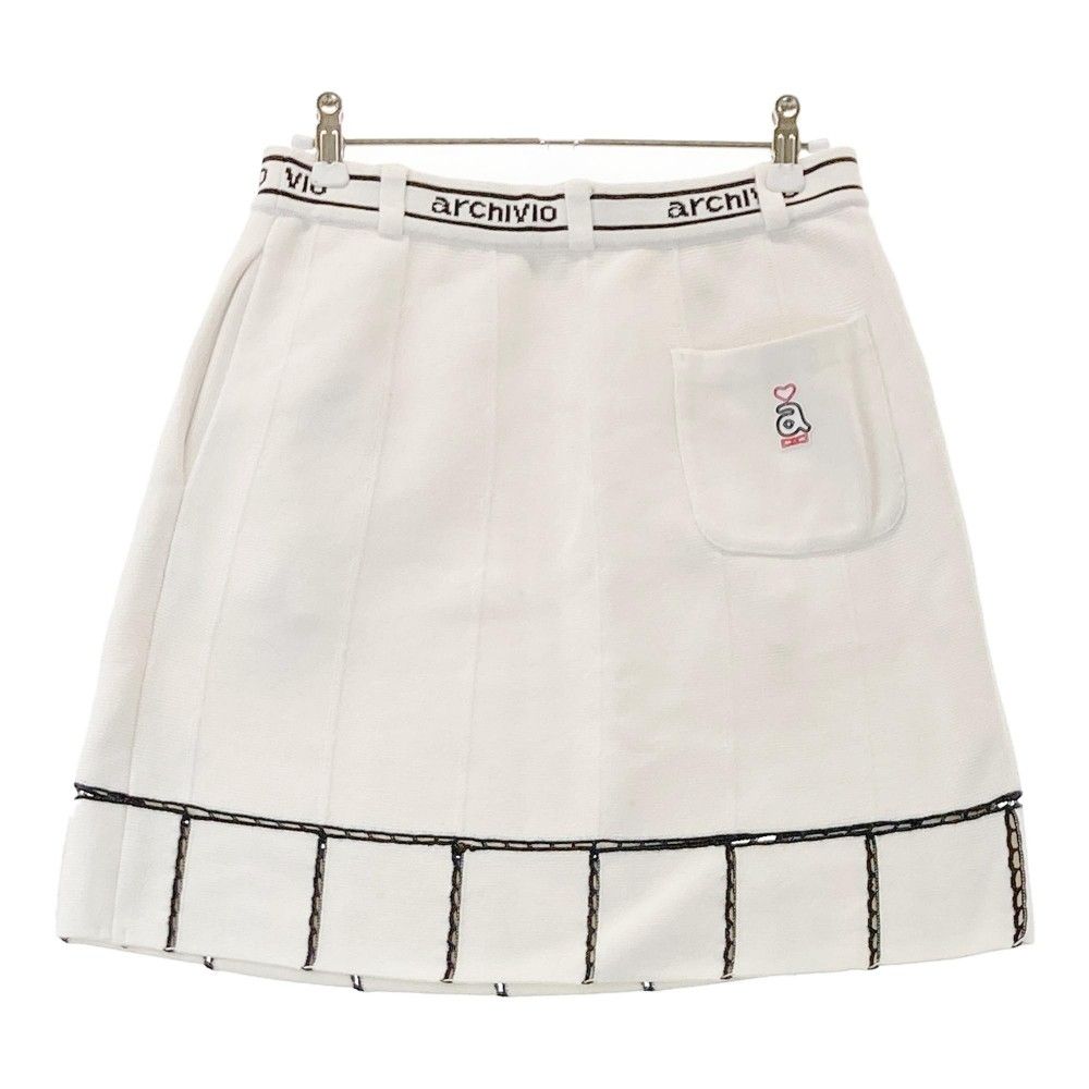 サイズ：38 注文 ARCHIVIO アルチビオ ニットスカート ホワイト系
