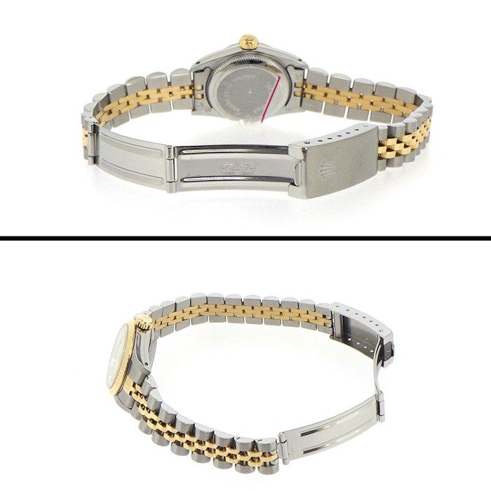 ロレックス Rolex 腕時計 オイスターパーペチュアル 67193 夜光インデックス 夜光針 フルーテッドベゼル ゴールド シャンパン文字盤 ジュビリーブレス K18YG SS 自動巻き 【中古】 ROLEX - ロレックス Rolex 腕時計 オイスターパーペチュアル 67193