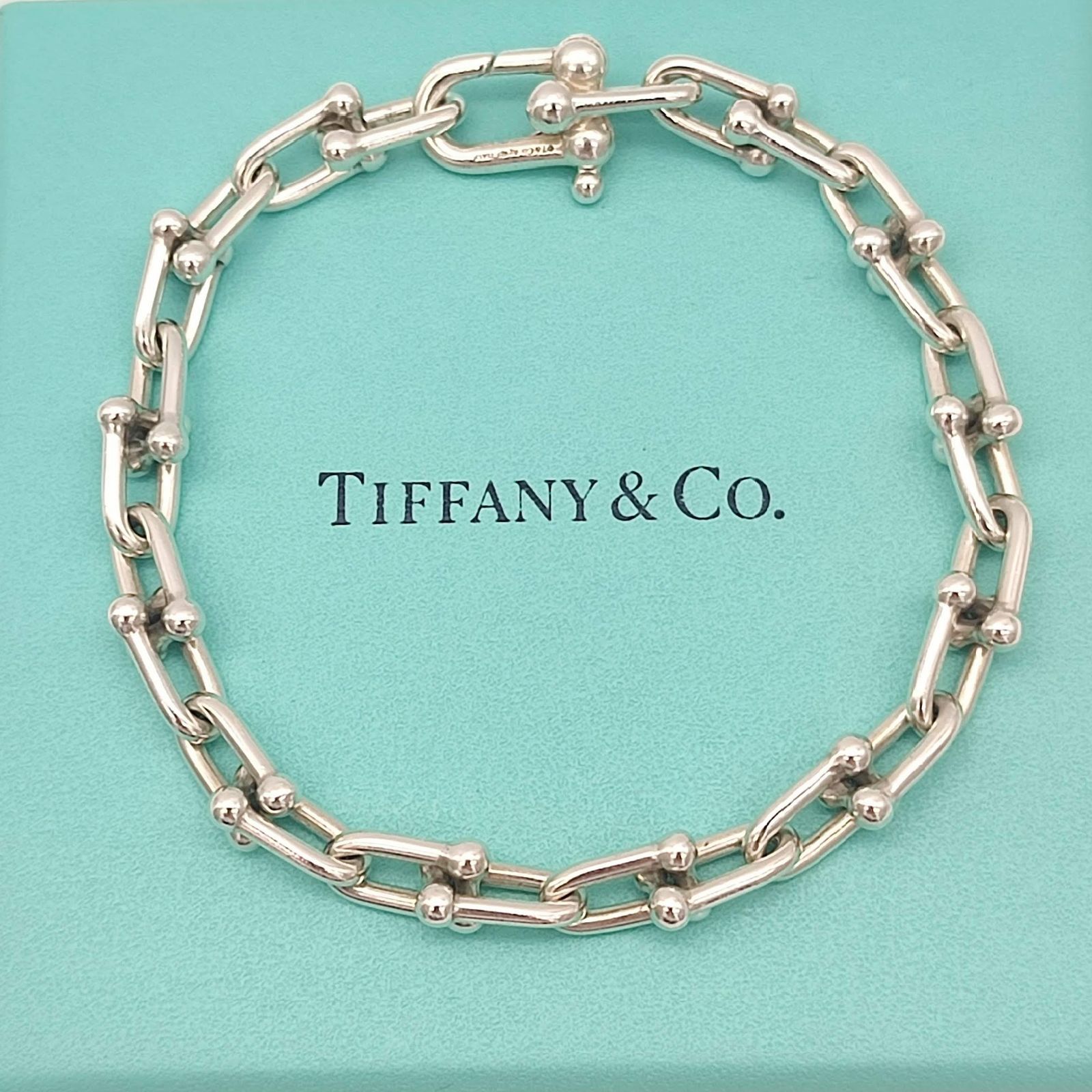 美品 ティファニー ハードウェア スモール リンク ブレスレット