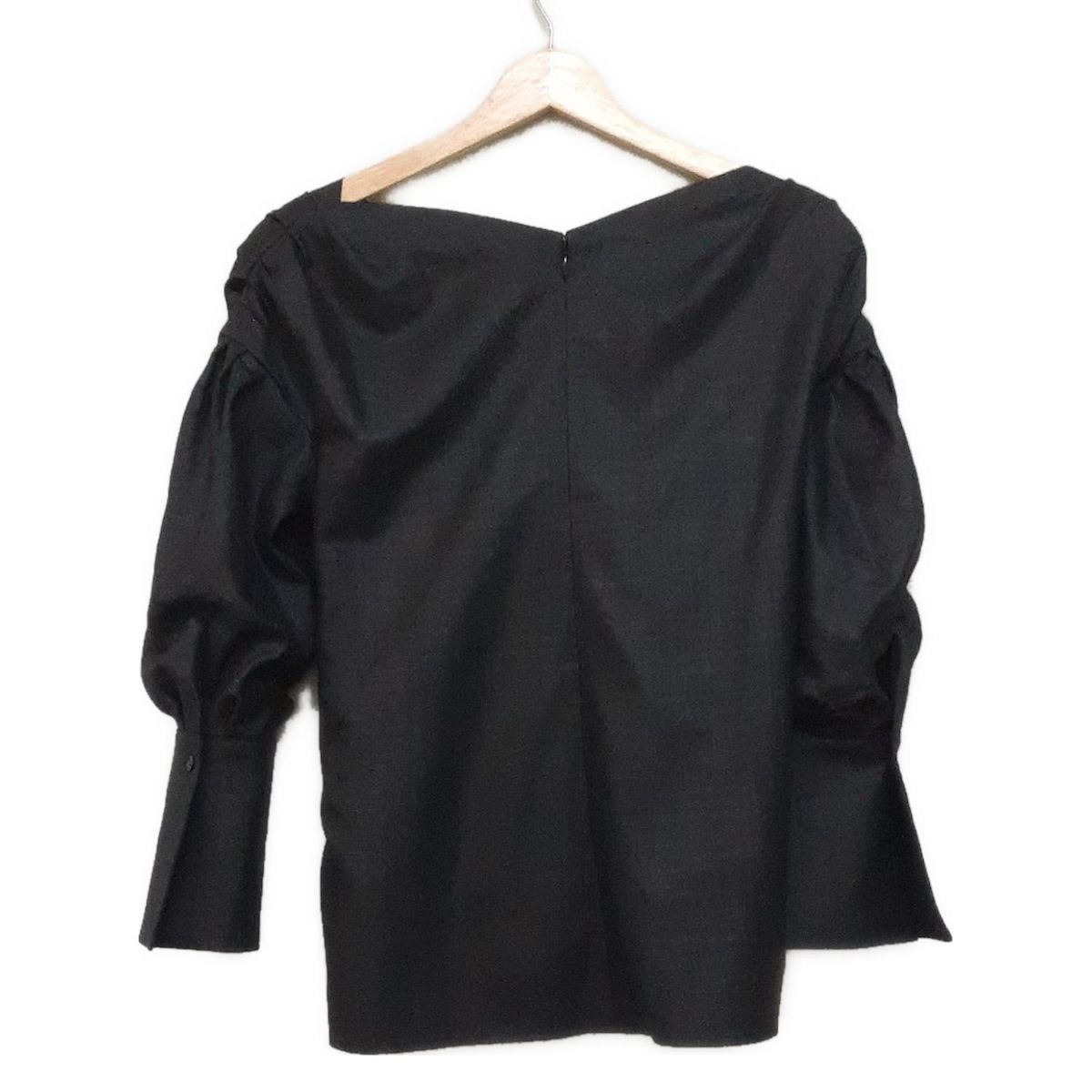 ADEAM アディアム 七分袖カットソー サイズ0 XS レディース - 黒 Vネック
