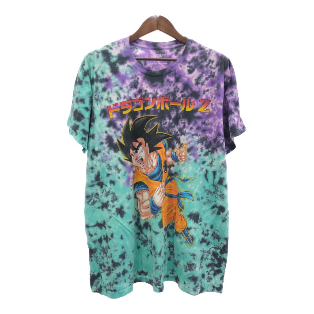 DRAGON BALL Z ドラゴンボールZ 孫悟空 タイダイ 半袖Ｔシャツ 大きいサイズ アニメT パープル (メンズ 3XL) 中古 古着 Q5688