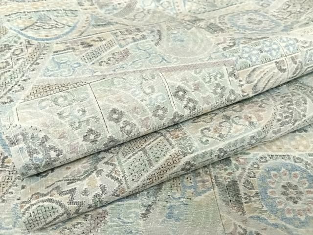 平和屋着物○塩沢紬 200亀甲 正絹 逸品 AAAY1485np