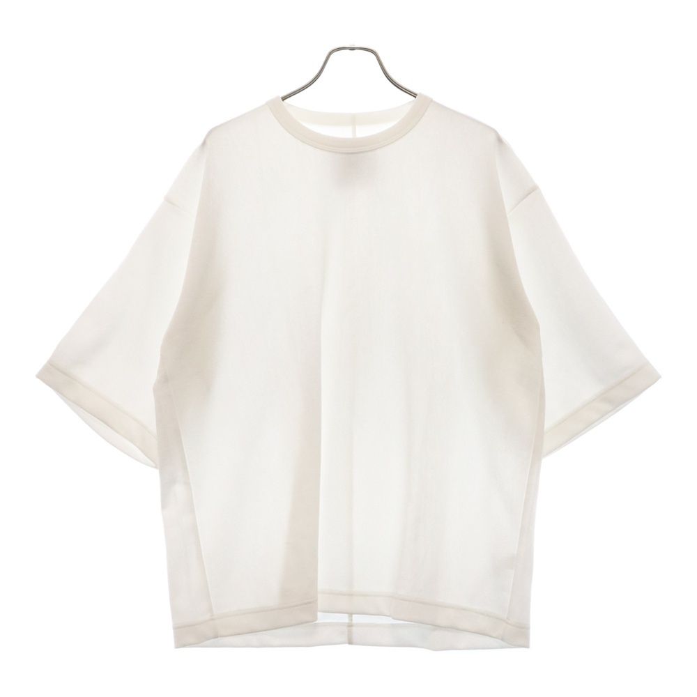 SHAREEF (シャリーフ) 総柄デザイン クルーネック半袖 Tシャツ カットソー ホワイト 23535024