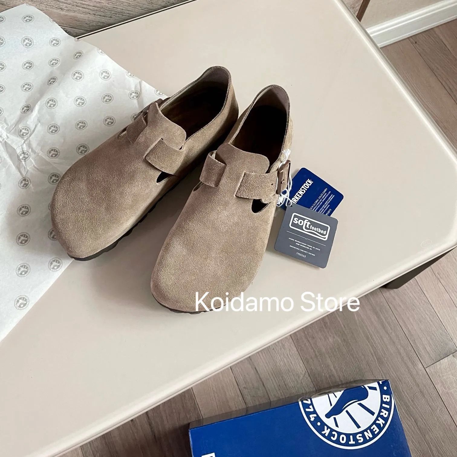 BIRKENSTOCK LONDON Casual Shoes/ビルケンシュトック ロンドン スエード レザー 箱付 トープ 男女兼用（35-44）  - メルカリ