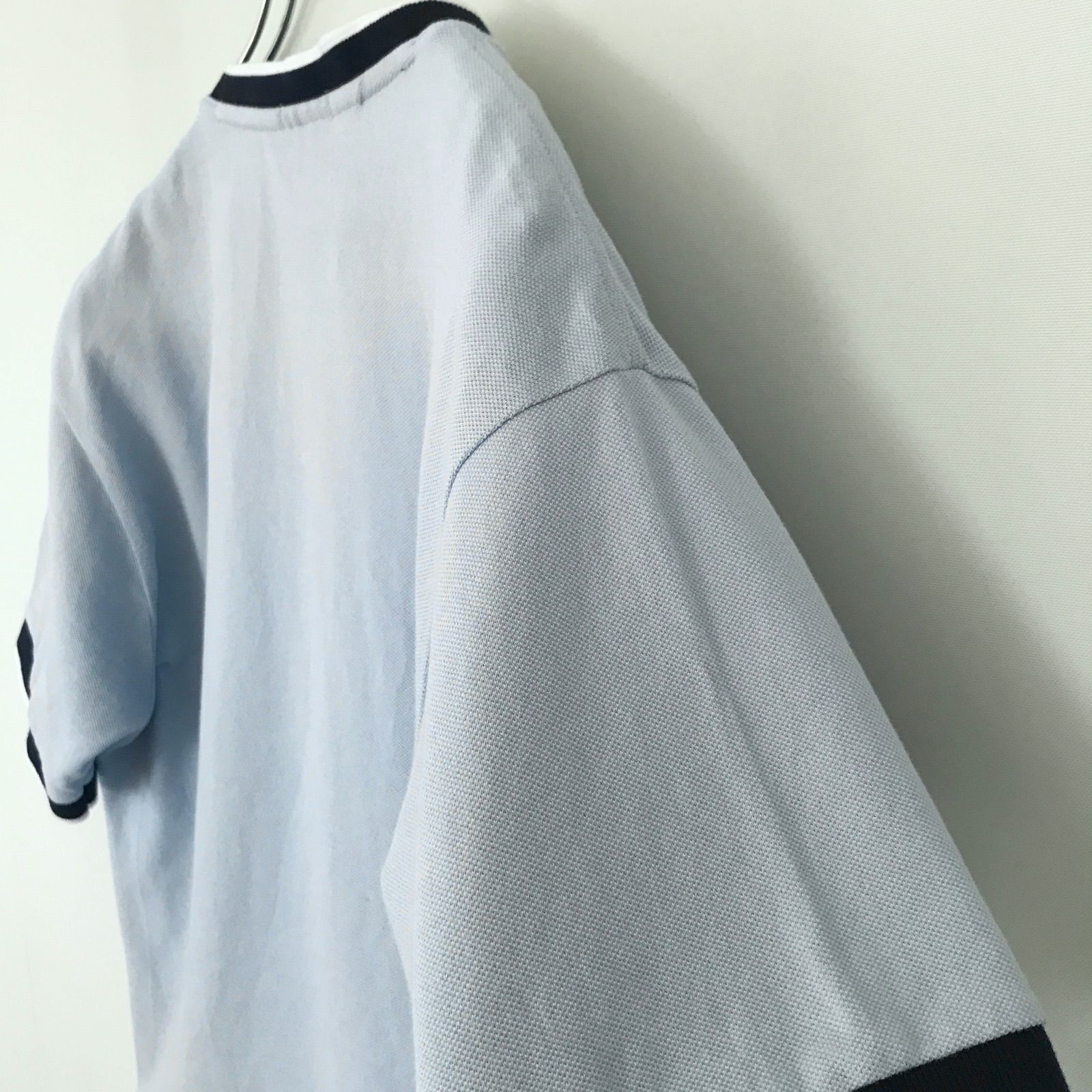 ラコステ LACOSTE☆SHIPS別注☆鹿の子ヘンリーネックTシャツ☆復刻青 