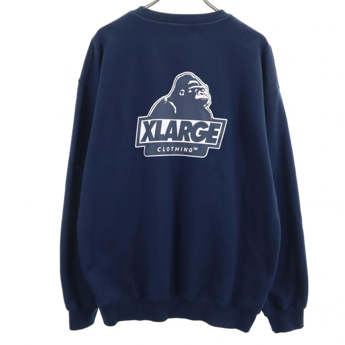 エクストララージ バックプリント 長袖 スウェット トレーナー L ネイビー XLARGE メンズ 古着 【240130】 - メルカリ