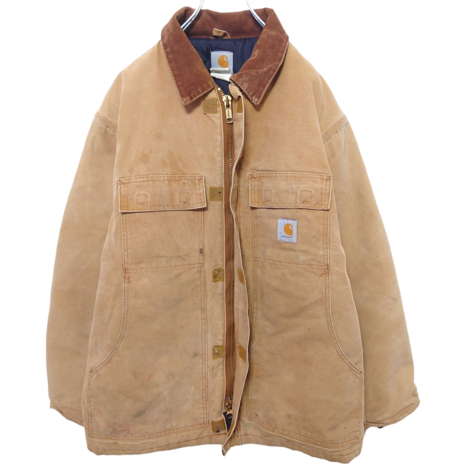 e*e様 Carhartt コーデュロイ襟ジャケット Carhartt】コーデュロイ襟 中綿入り ダック トラディショナル