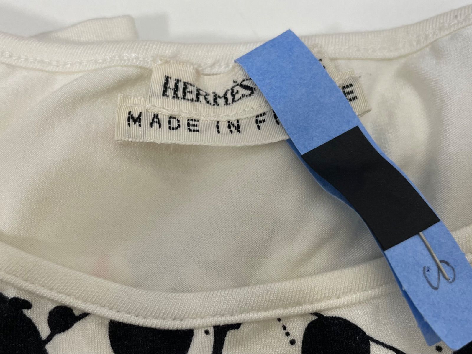 HERMES エルメス マルジェラ期 ペイント ハイネック Tシャツ 馬 HERMES エルメス 思いがけない馬 Tシャツ 半袖 ペイント