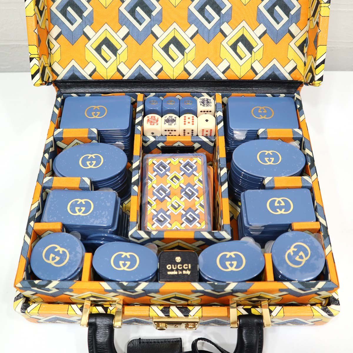 okameinko1225　３体セット 未使用 グッチ GUCCI ポーカーセット 662474 オレンジ イエロー