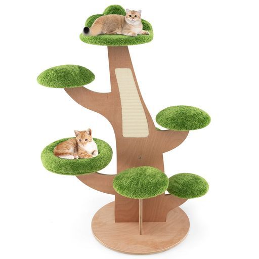 GIANTEXキャットタワー高さ128cm猫ツリー多頭飼い大型猫猫タワー大きいハンモック見晴台天然麻紐爪とぎ付きおしゃれ安定運動不足解消ストレス解消ネコタワー猫の遊び場組み立て簡単ツリ…