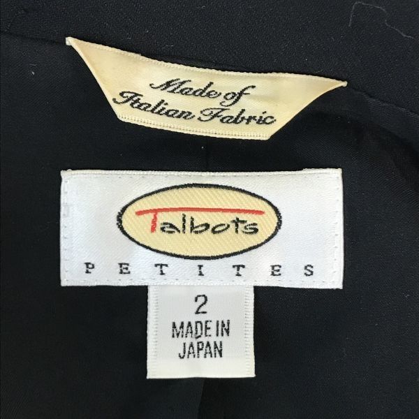 日本製★タルボット/Talbots★セットアップ/スカートスーツ【上下2/レディースM/黒/black】Jackets/skirt/Set up/Made in Japan◆cBH341 日本製☆タルボット/Talbots☆セットアップ/スカートスーツ【上下2