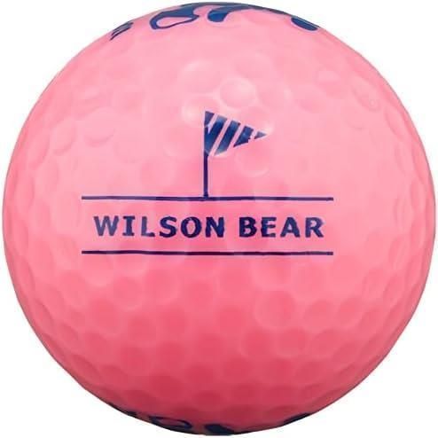 メルカリshops ピンク Wilson ウィルソン ゴルフボール Bear4 ダース12個入