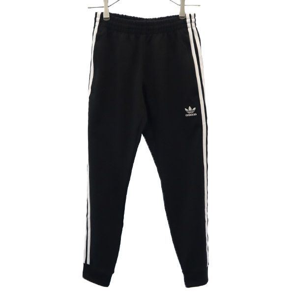 未使用 アディダス トレフォイルロゴ刺_ ジャージパンツ XS ブラック adidas ライン ジョガーパンツ メンズ 【中古】  【240102】