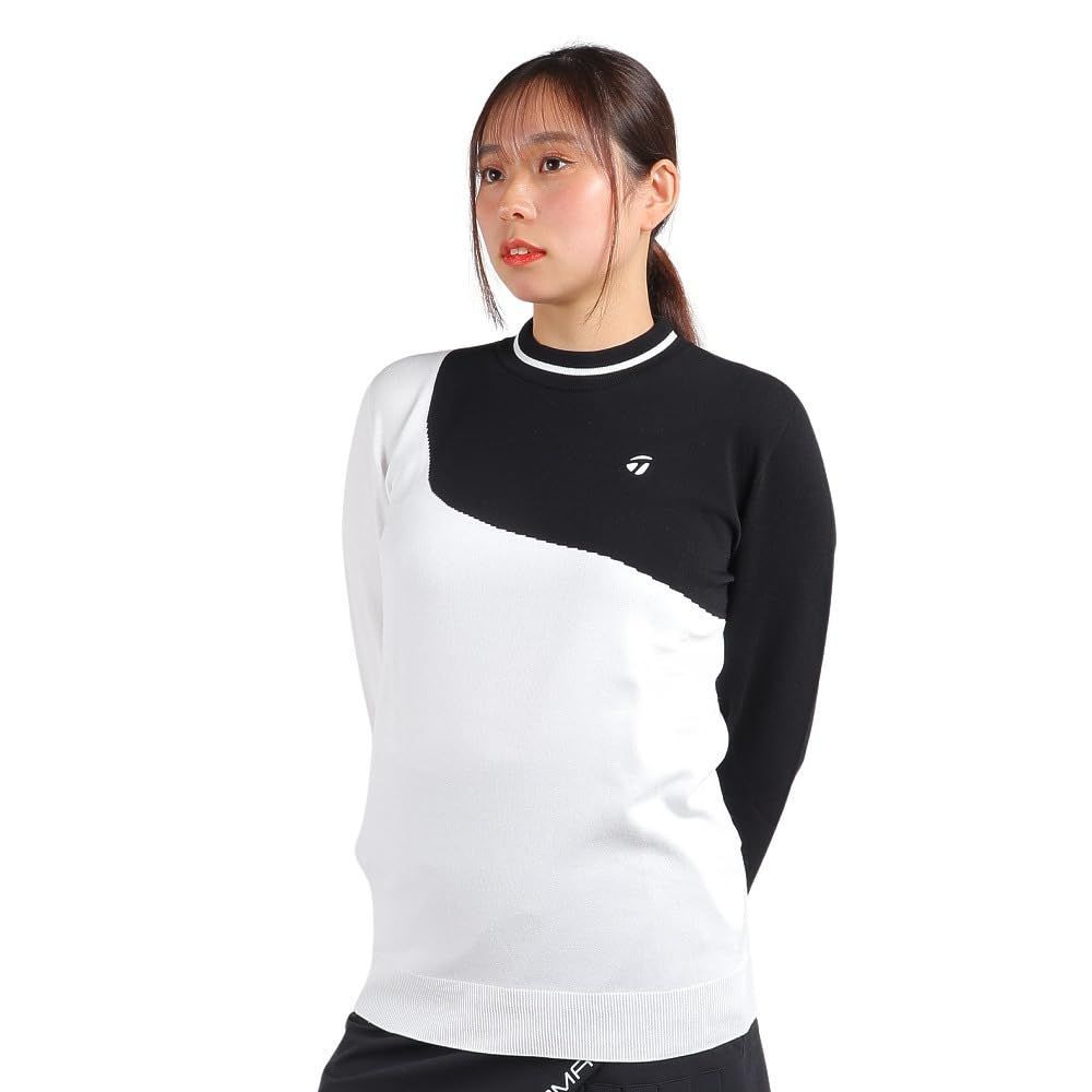新品 テーラーメイド TAYLORMADE アシンメトリーモックセーター Size:M_Color:ホワイト [テーラーメイドゴルフ] セーター