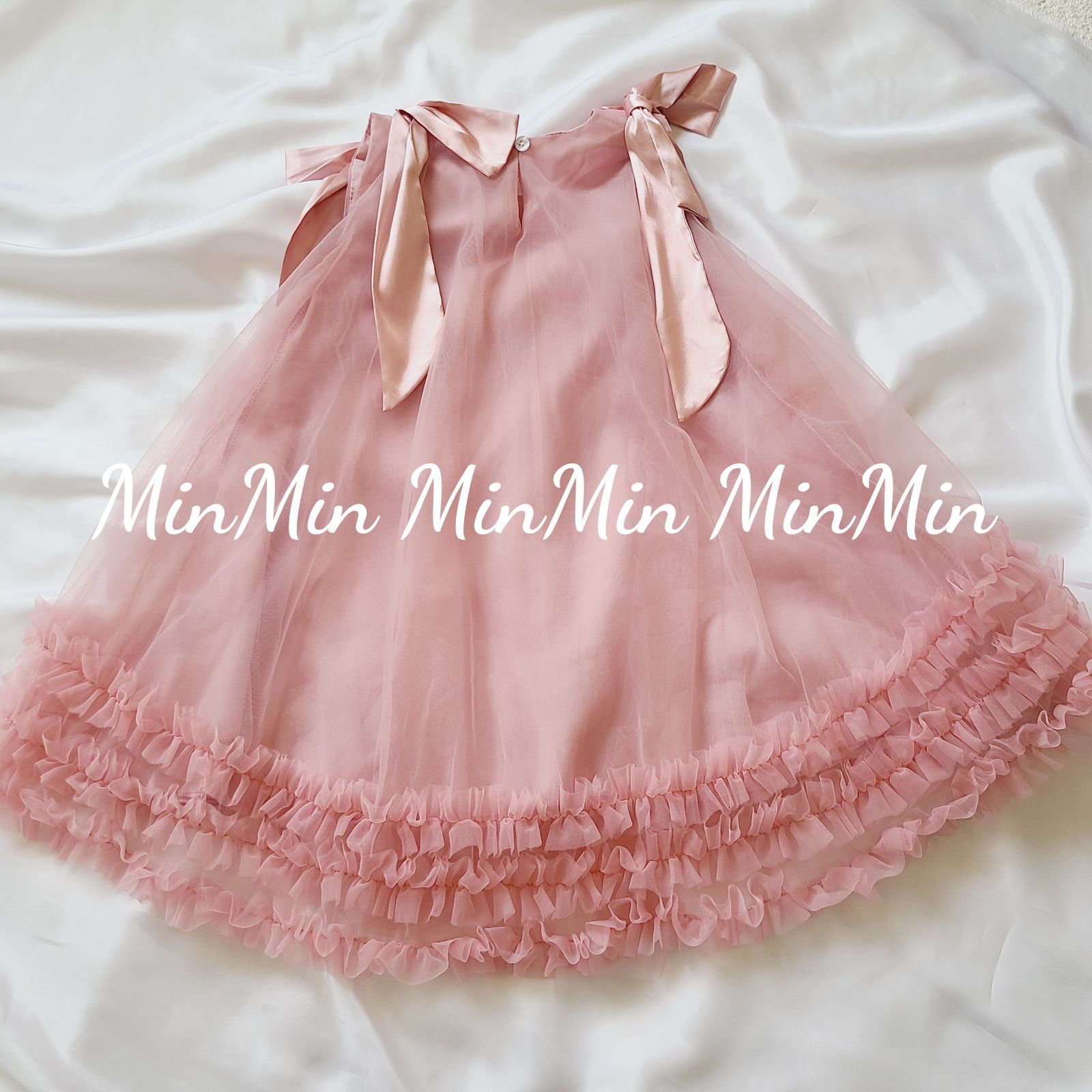 新品130cm♡ピンク キッズドレス チュールドレス ドレスアップ 結婚式 