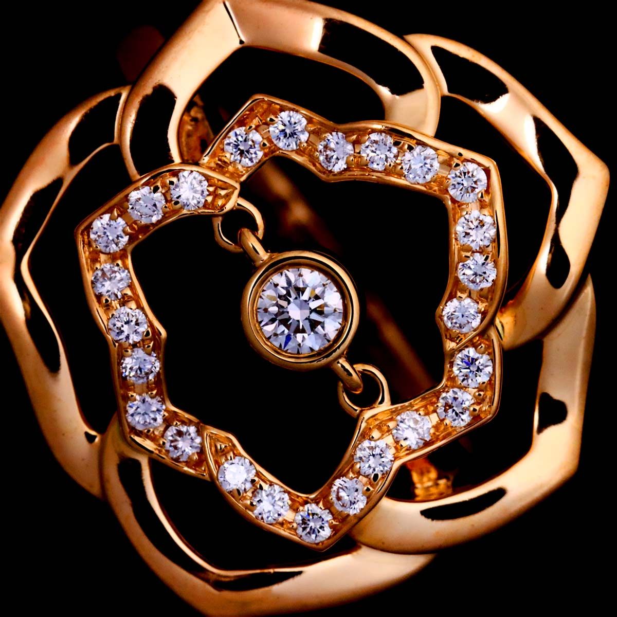 ピアジェ PIAGET ローズ #49 リング ダイヤ K18 PG ピンクゴールド 750