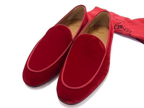 Christian Louboutin ルブタン スパイクスタッズ スエード ローファー サイズ42 1|2 約27.5cm 靴 シューズ BJ7136