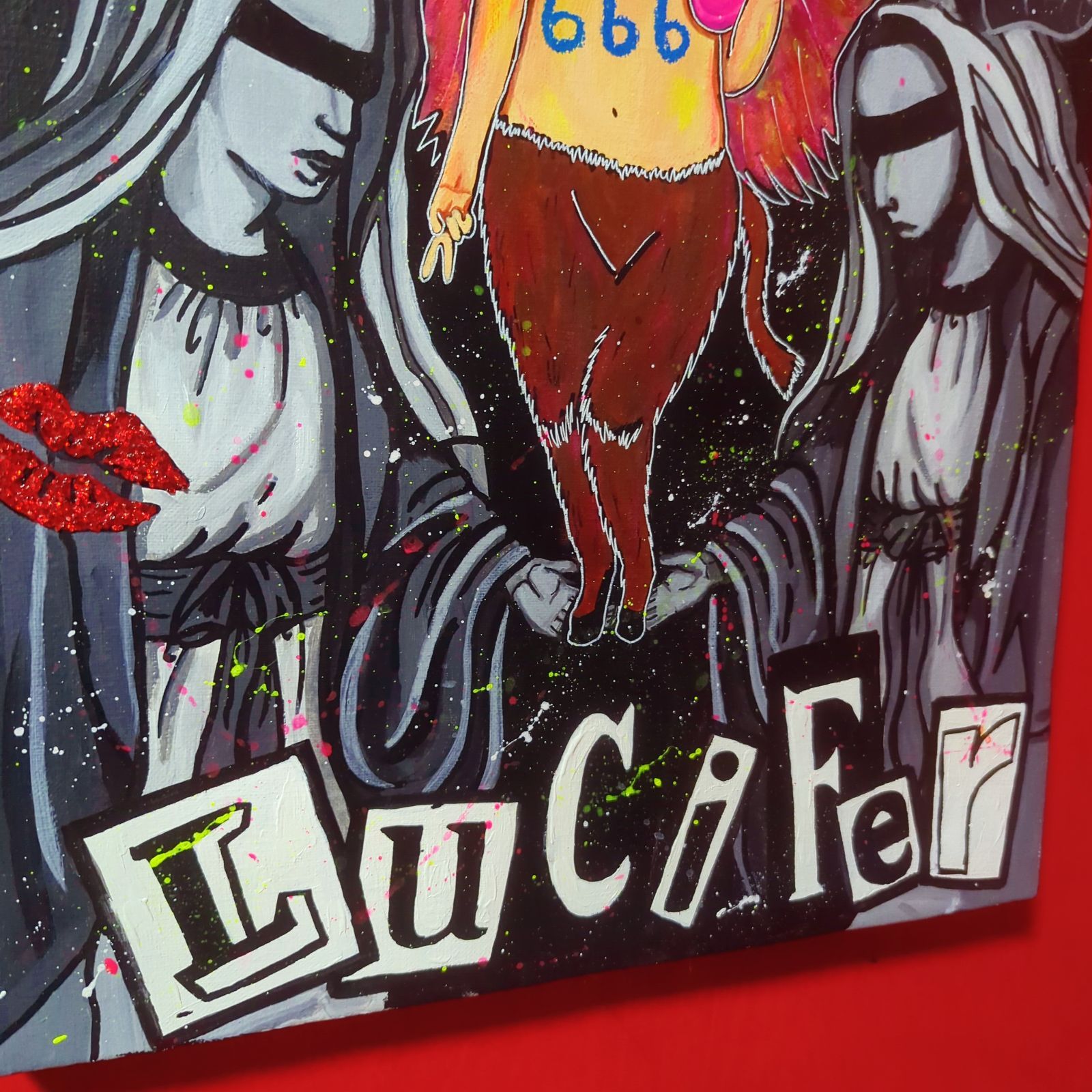 F8号/SALE一点物アート】LUCiFer（ルシファー）絵画 現代アート 