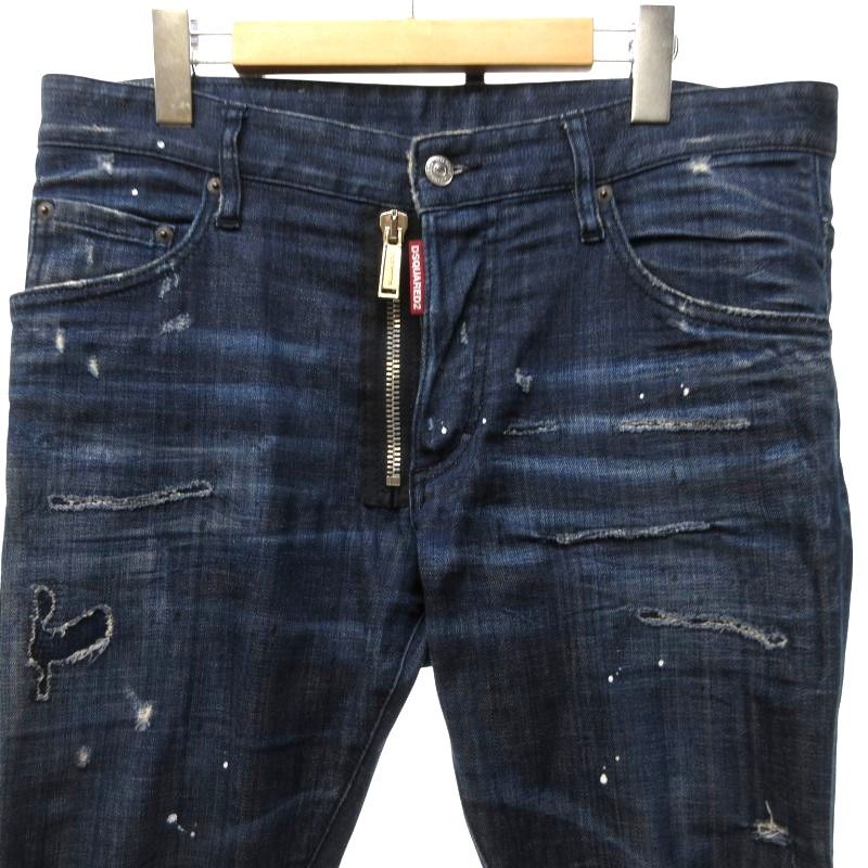 ディースクエアード DSQUARED2 美品 SKATER JEAN BIG ZIP デニム
