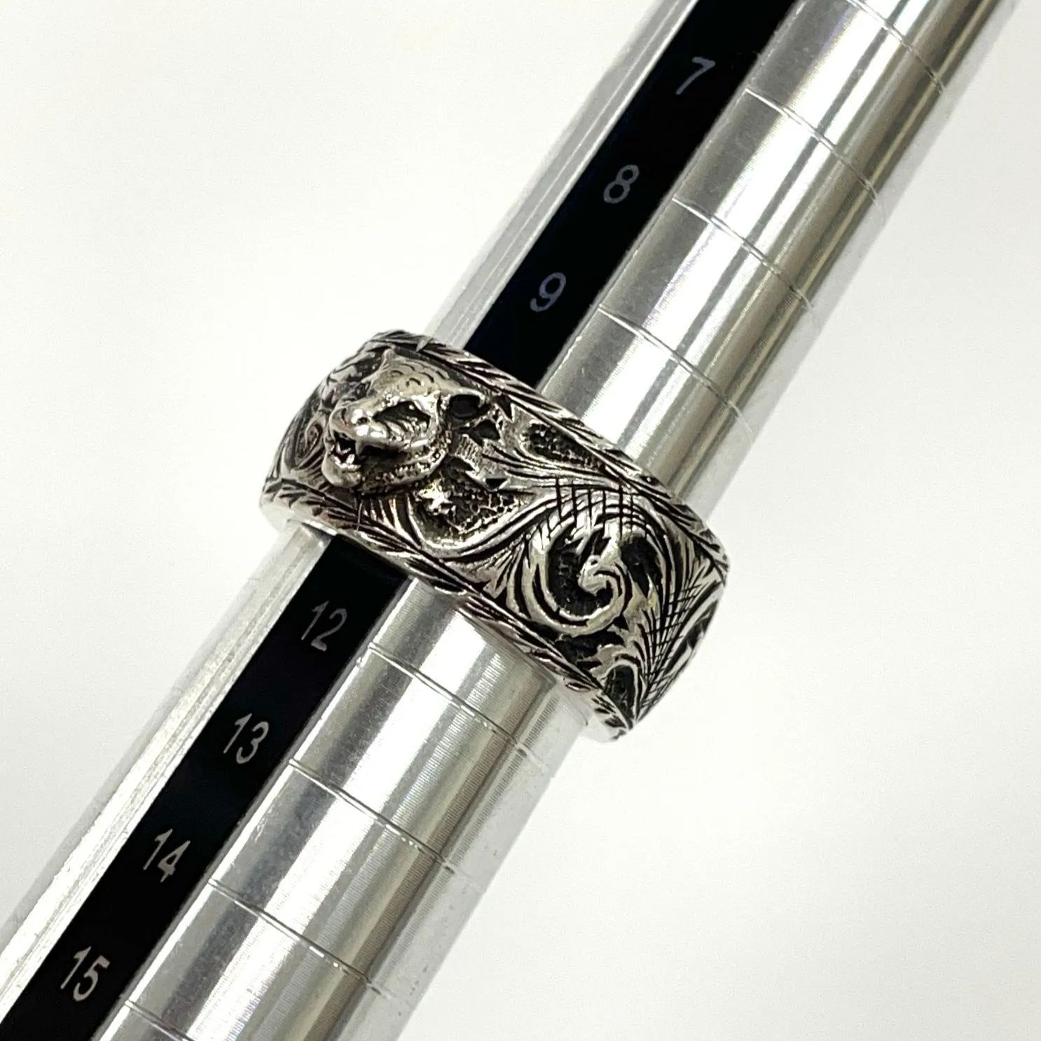 GUCCI グッチ タイガーヘッド アラベスク ガーデン シルバーリング 12 
