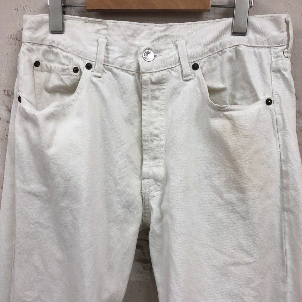 90s USA製LEVI'S501ホワイトデニムパンツW34ヴィンテージジーンズ 古着 90s USA製 Levi's 501-0612 ホワイト デニム パンツ