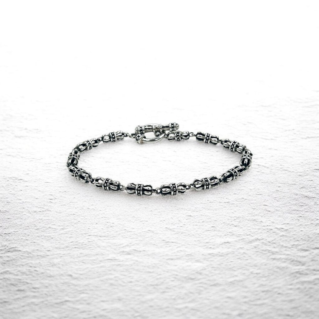 Vintage Gothic Chain Blacelet トグル チェーン ブレスレット シルバー 925 ゴシック クラウン