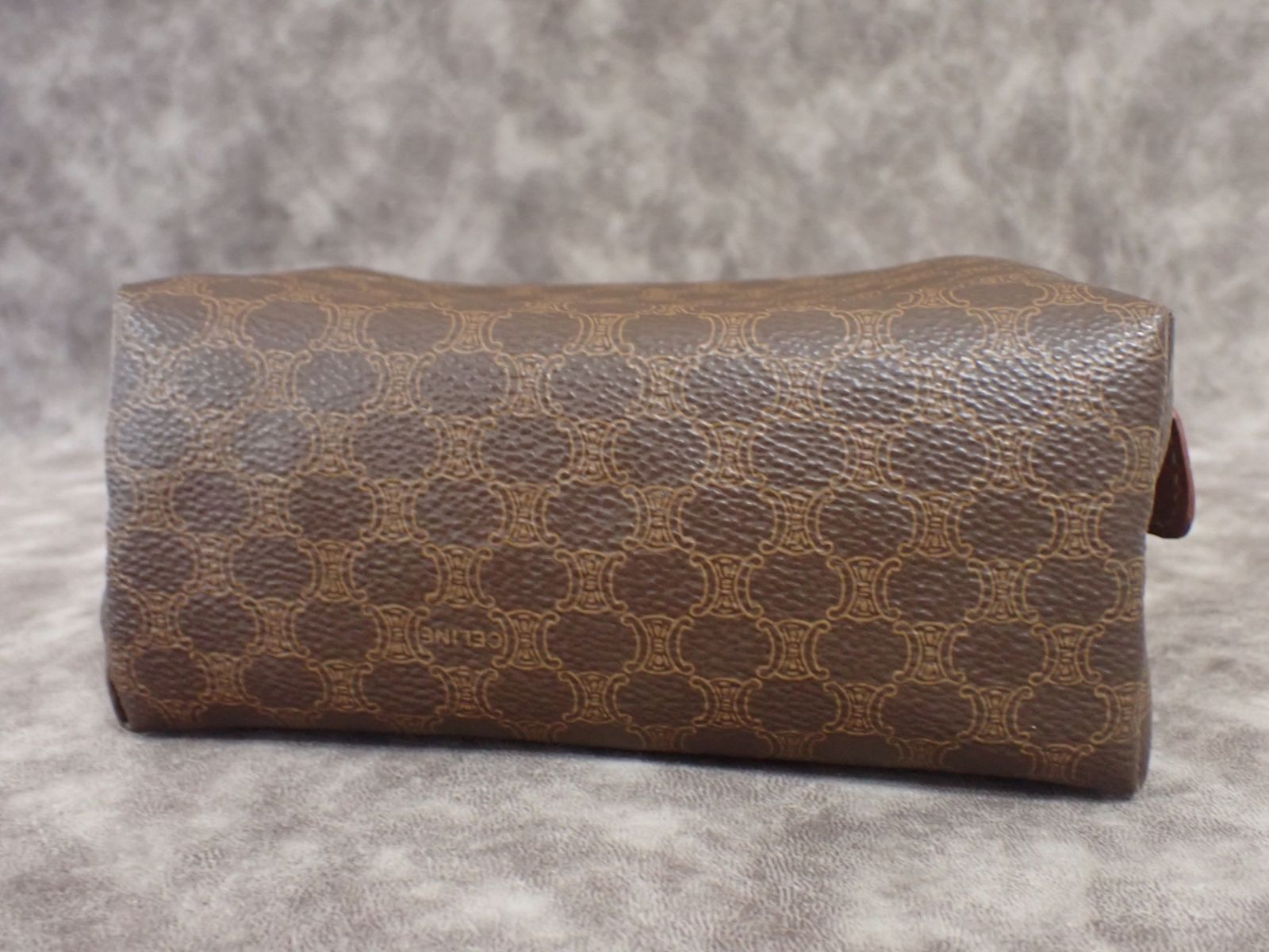 celine ポーチ 美品 美品 CELINE セリーヌ マカダム柄 化粧ポーチ