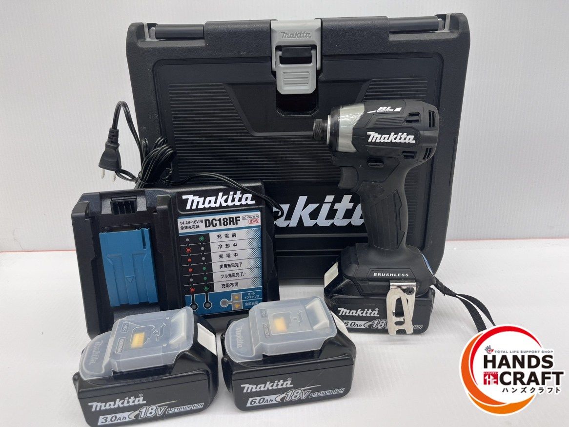 マキタ makita 18Vインパクトドライバ TD173DRGXB 18V6.0Ah×2 USA18V3.0Ahおまけ ケース型違い 純正品