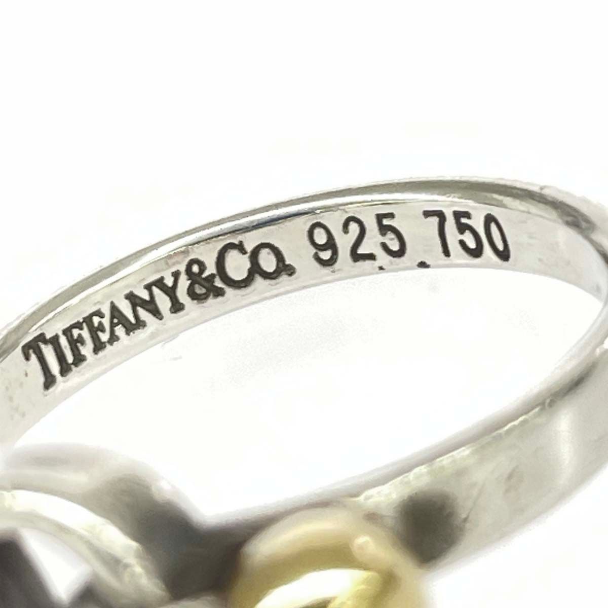 TIFFANY&Co. ティファニー SV×Kリング/フック＆アイ 925・750コンビ