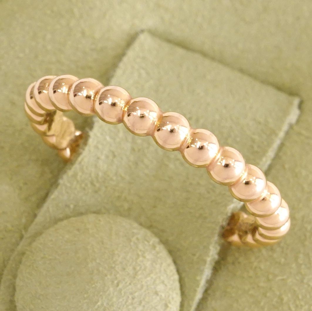 Van Cleef & Arpels ペルレ　ミディアム　リング　RG 57号 ペルレ クローバー リング、ミディアムモデル 18K ローズ