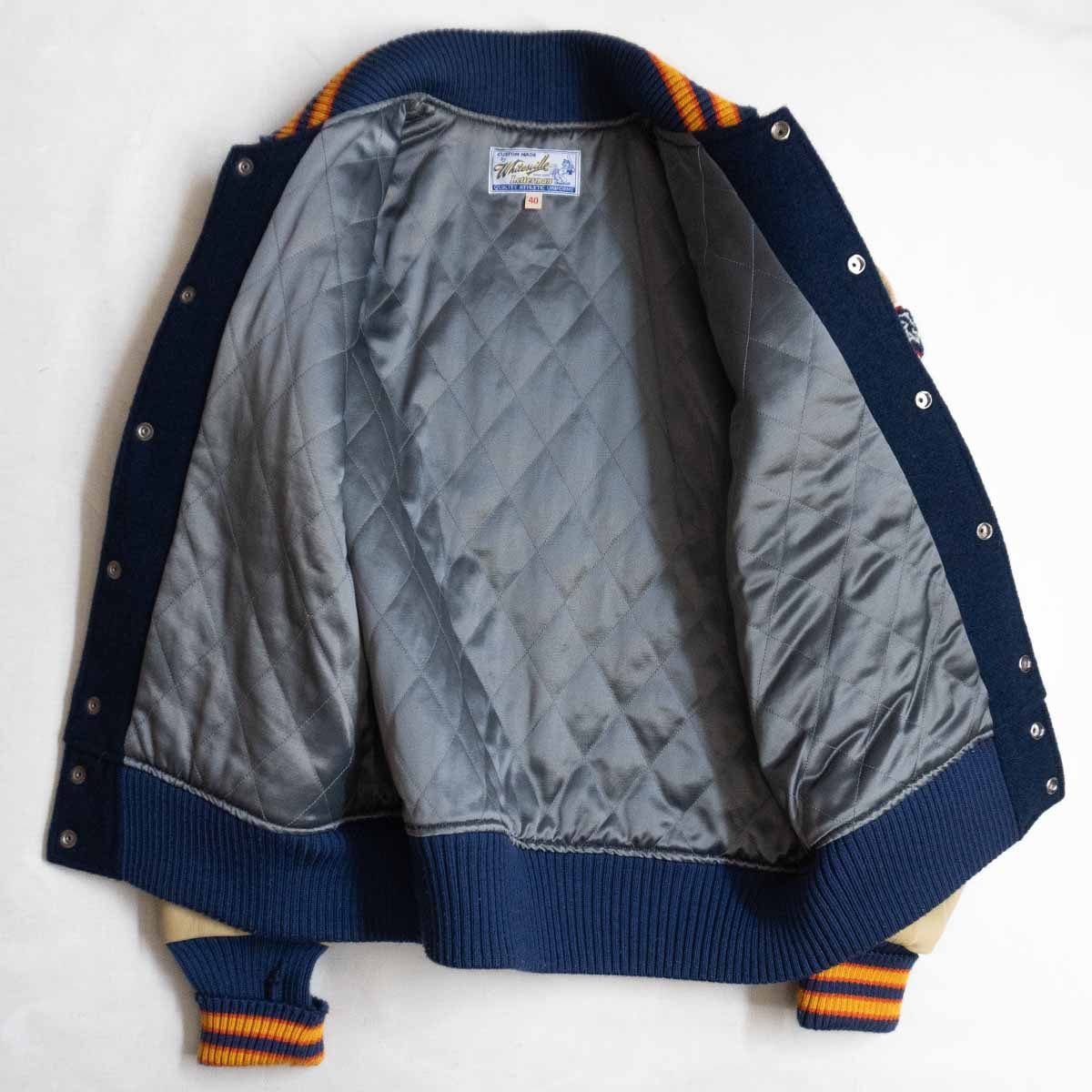 Whitesville スタジャン 40サイズ ネイビー/クリーム Whitesville スタジャン 40サイズ ネイビー/クリーム