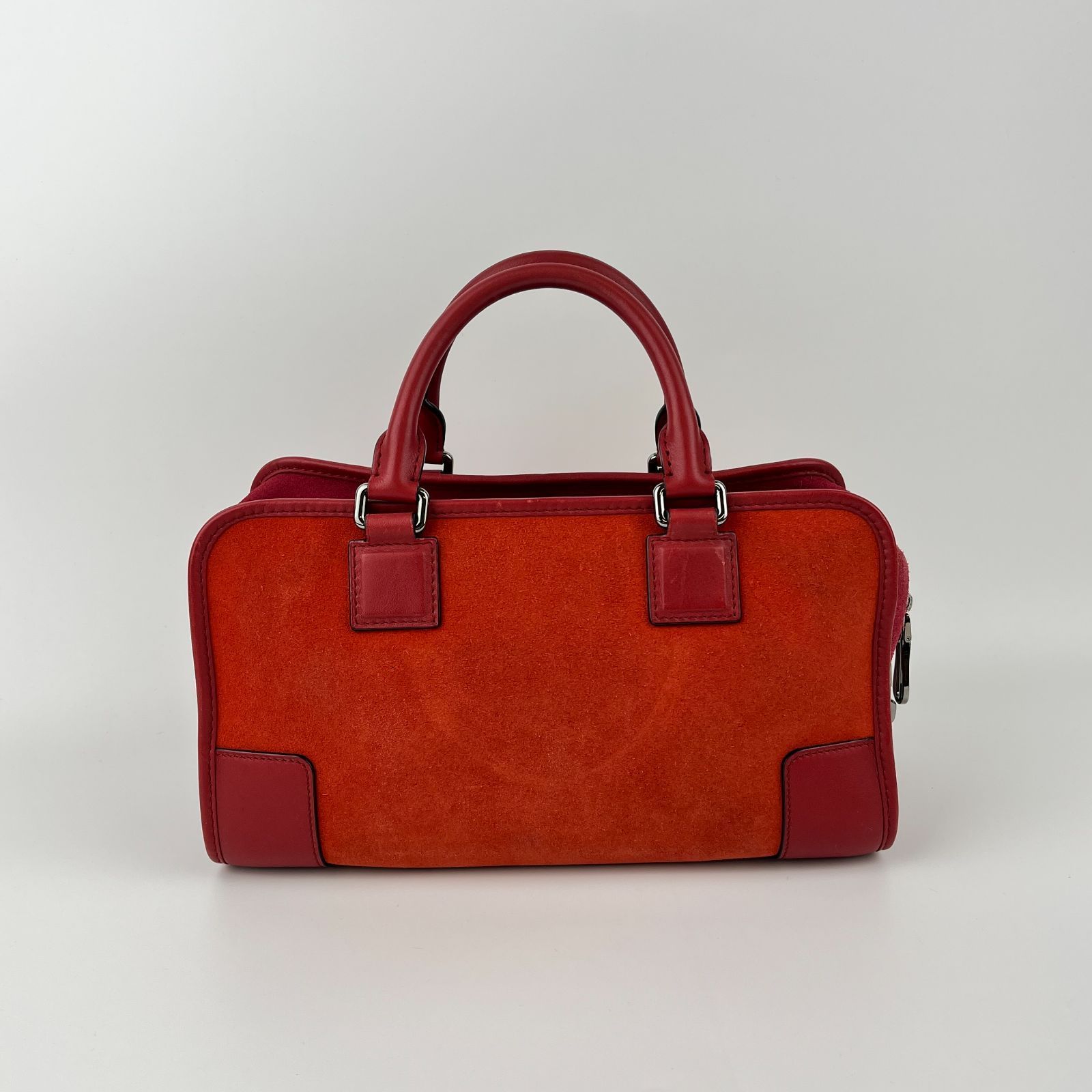 中古】LOEWE ロエベ アナグラム アマソナ28 ハンドバッグ スエード